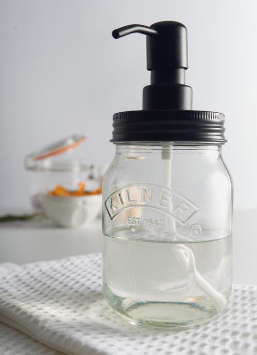 Kilner Liquid Soap & Lotion Dispenser 17 Ounce In Black