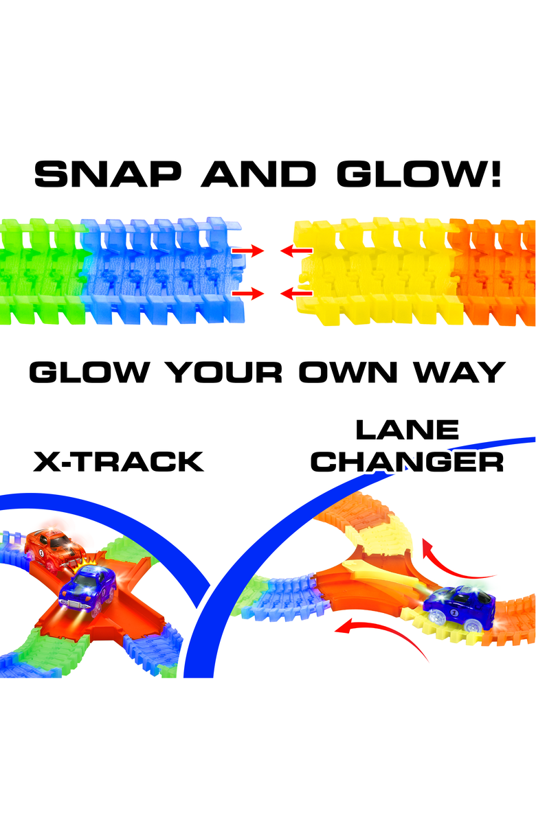 USA Toyz Large Glow Trax Race Tracks for Kids- 380pc, Alternate, color, Multi Color