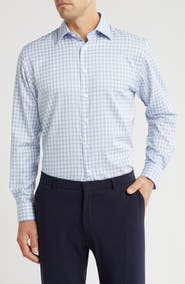 Nordstrom Traditional Fit Premium Non-Iron Plaid Cotton Dress Shirt