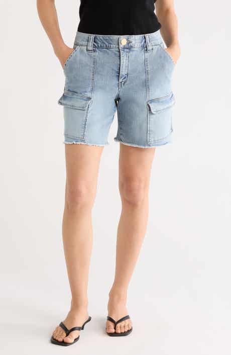 Fray Hem Cargo Shorts