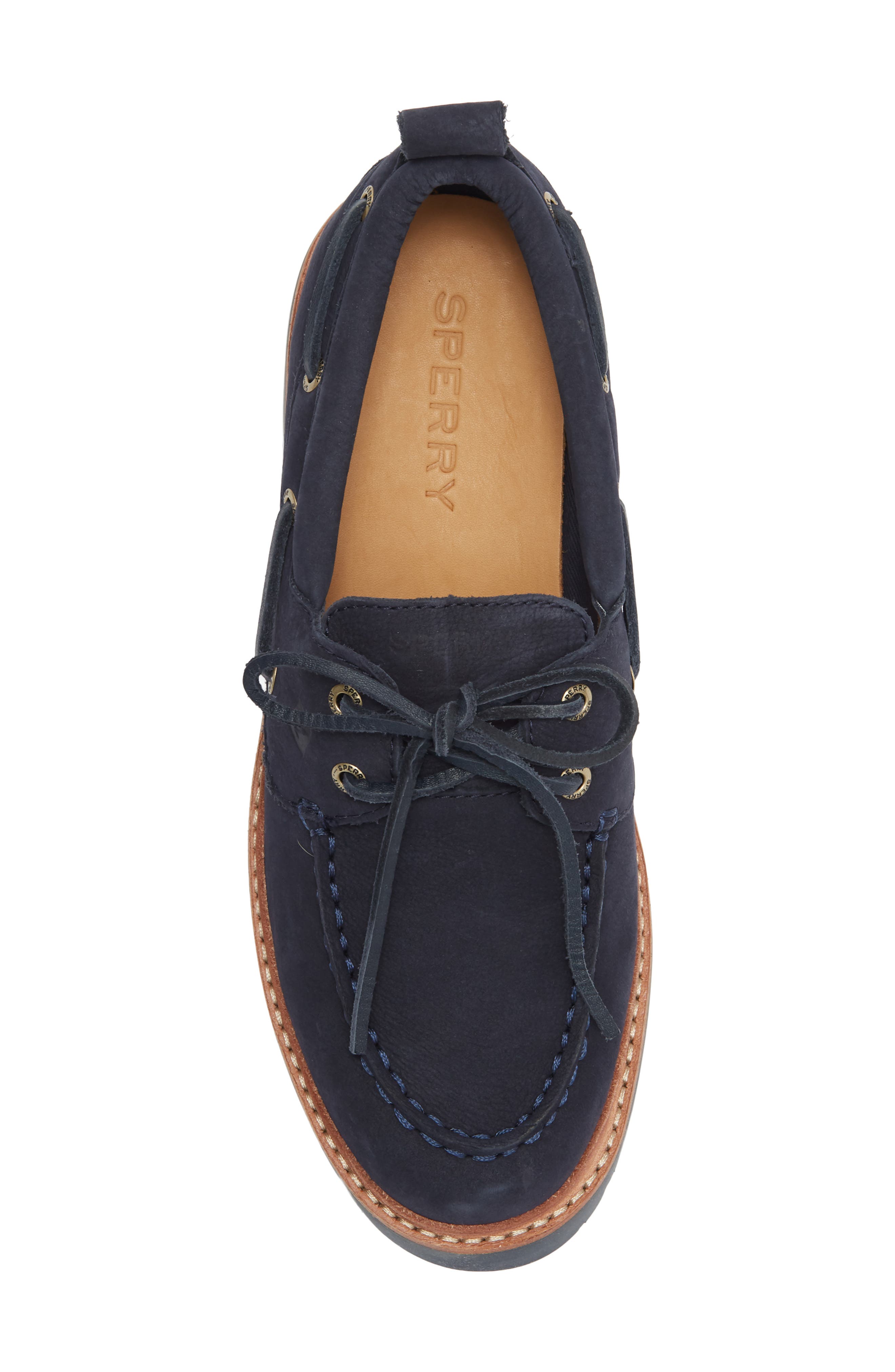Lug Sole Boat Shoe, Alternate, color, NAVY