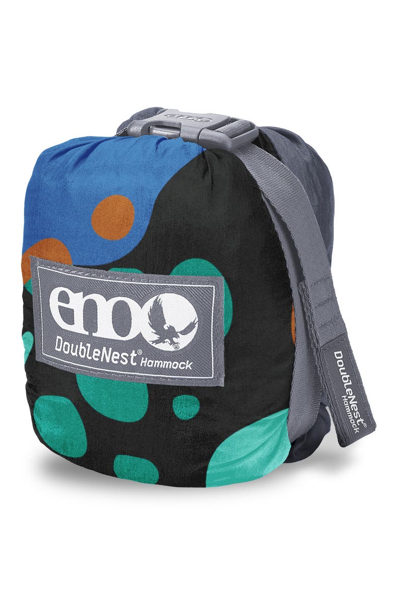 DoubleNest Print Hammock, Alternate, color, CHARCOAL