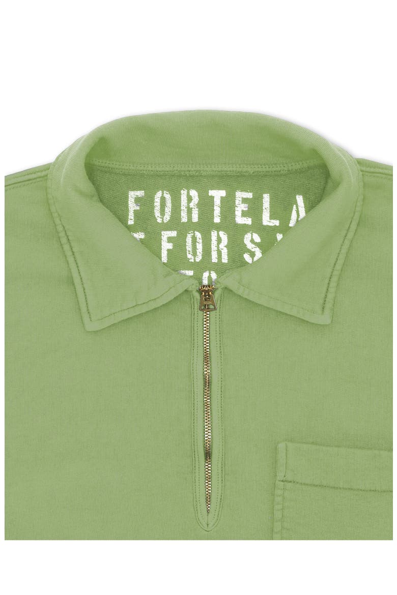 Cotton Zip-Up Sweatshirt, Alternate, color, Sage Green