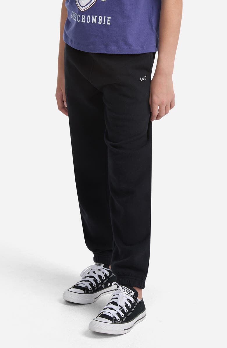 abercrombie kids Kids' Essential Fleece Joggers, Alternate, color, Anf Anthracite