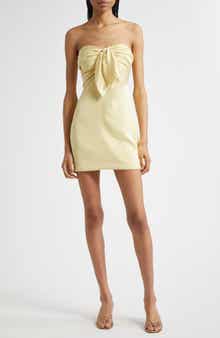 Orion Satin Bodice Strapless Minidress