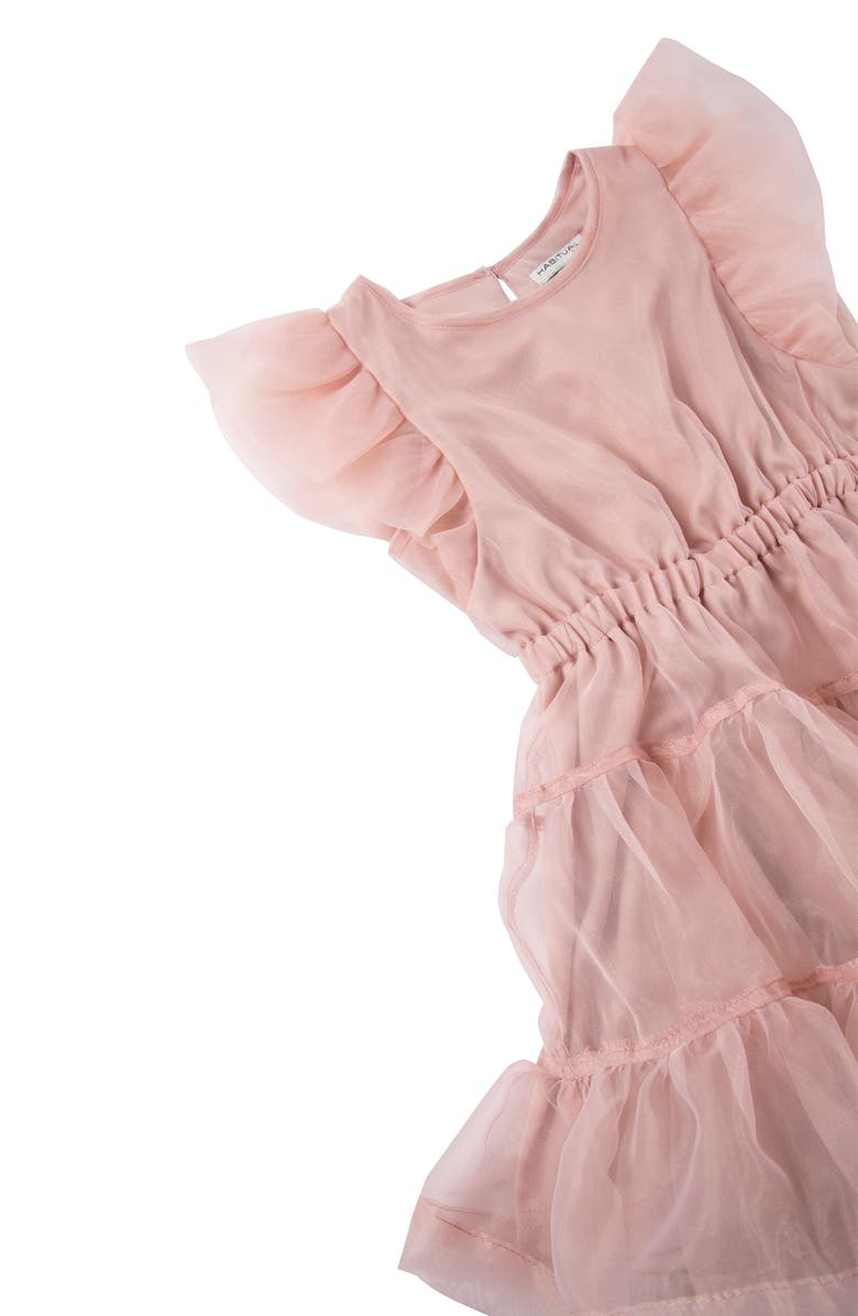 Habitual Kids Kids' Flutter Sleeve Tiered Organza Party Dress, Alternate, color, 