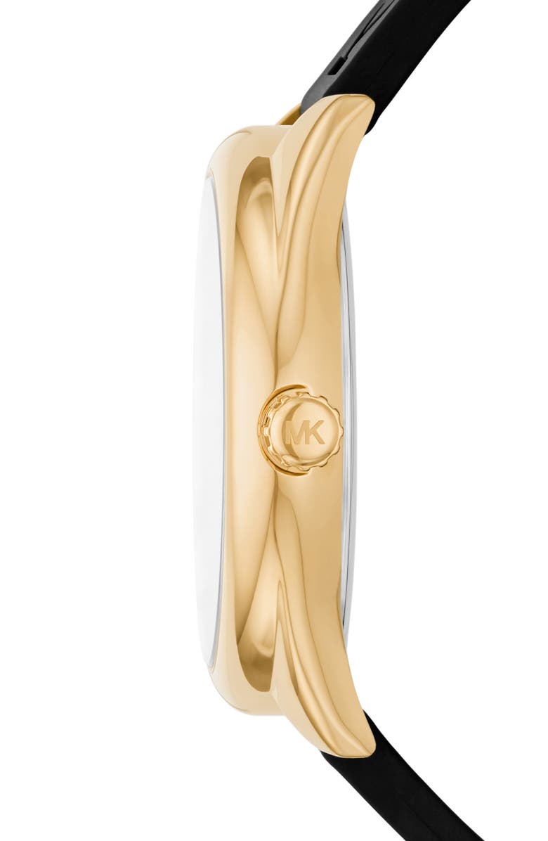 MICHAEL Michael Kors Women's Janelle Gold-Tone Silicone Strap Watch, 42mm, Alternate, color, Gold