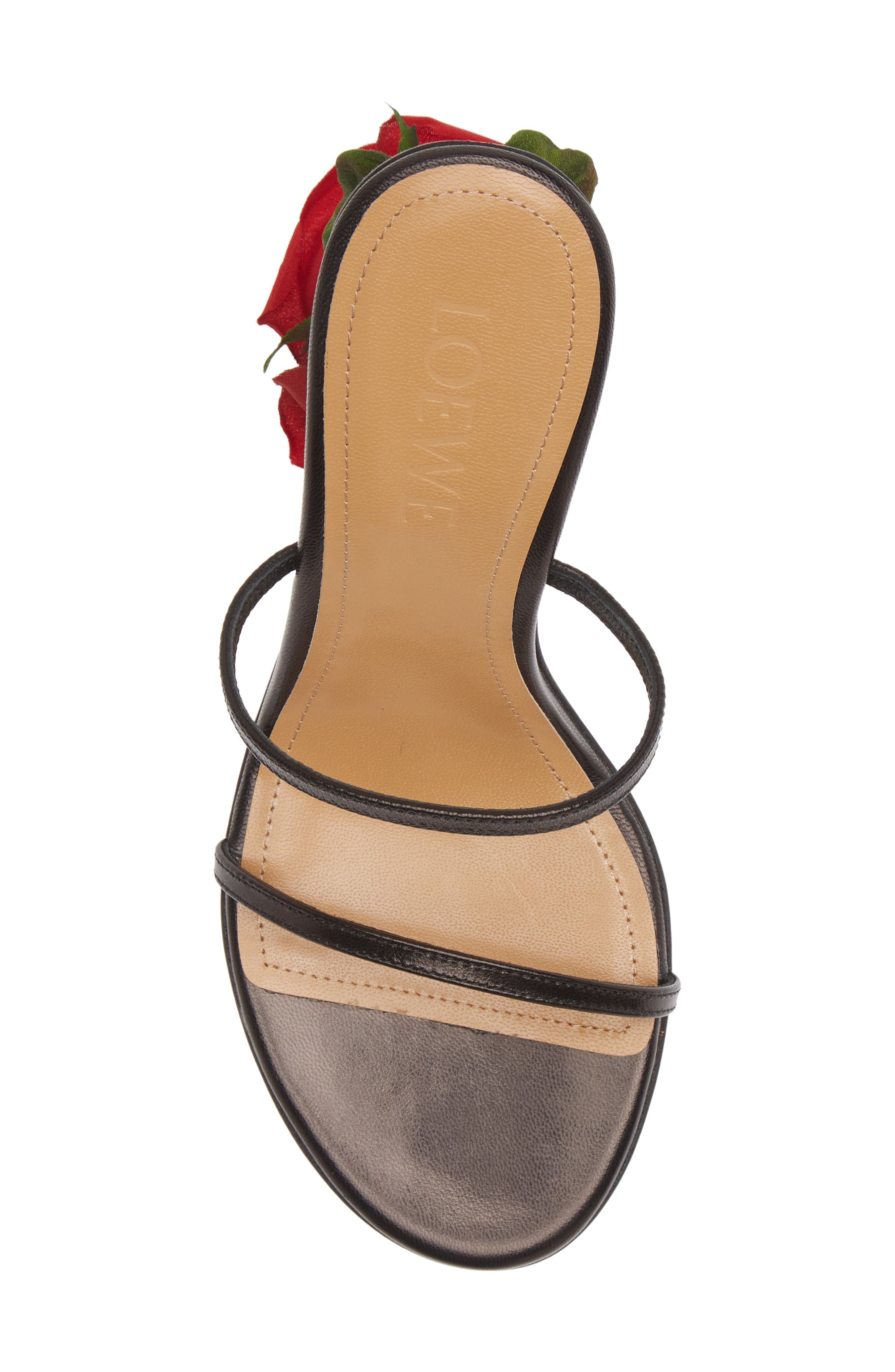 Loewe Rose Heel Sandal, Alternate, color, 