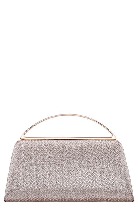 Genesis Woven Faux Leather Clutch