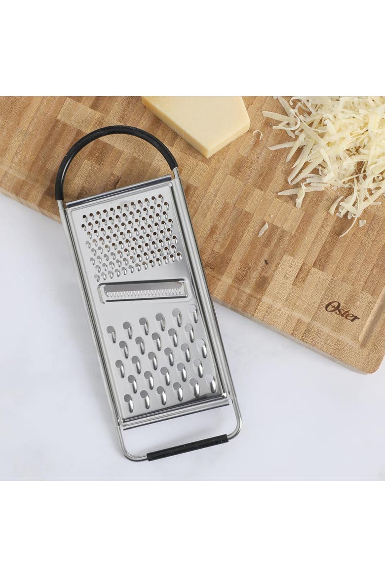 Helmsdale Flat Cheese Grater With Anti-Slip Handle, Alternate, color, Silver