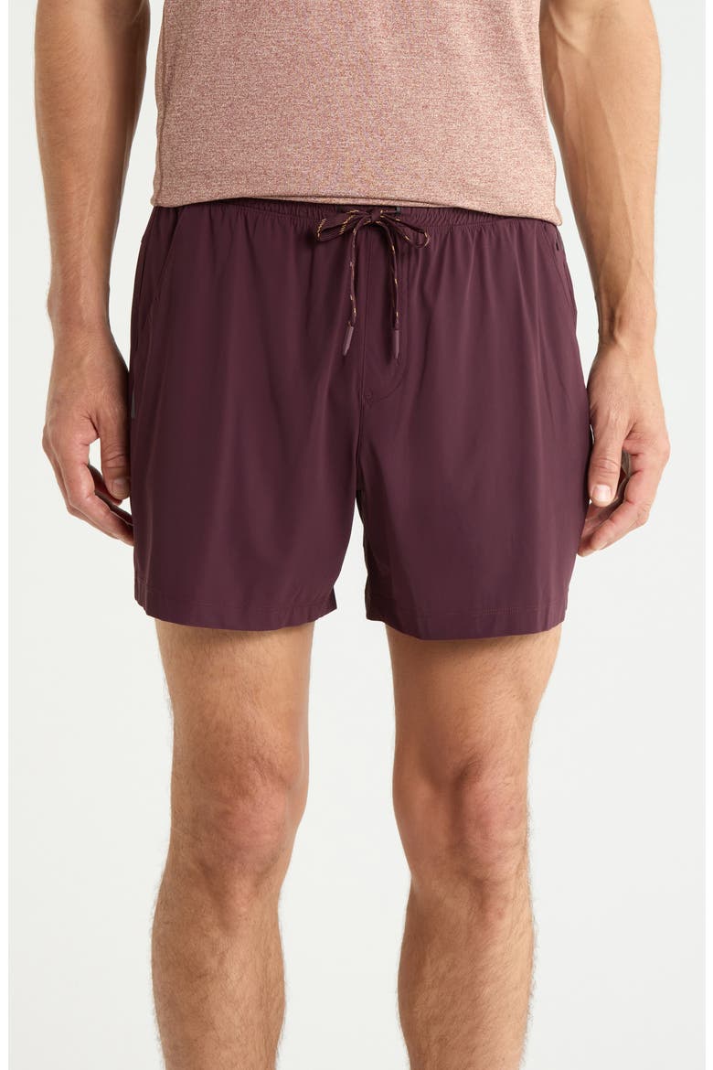Pursuit 5-Inch Unlined Training Shorts, Main, color, MULBERRY