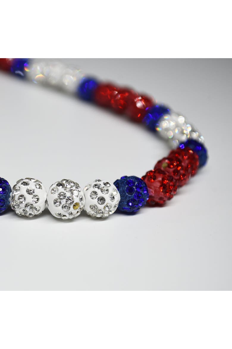 Patriotic Drip Team Spirit Necklace, Alternate, color, Patriotic Youth