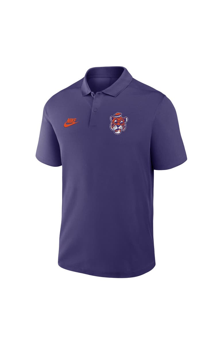 Nike Men's Nike Purple Clemson Tigers Primetime Victory Legacy Vault Logo Performance Polo, Alternate, color, 