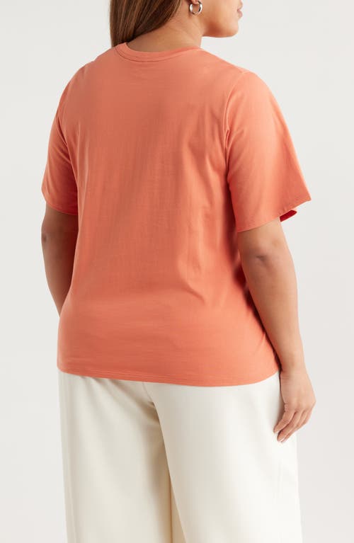 Nordstrom Relaxed Fit Pima Cotton Crewneck T-shirt In Orange