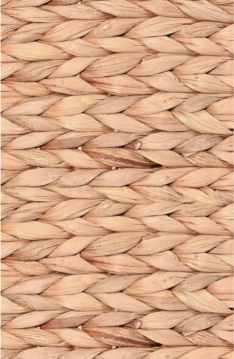 HAPPIMESS Annulus 3-Shelf Circular Handwoven Hyacinth Wall Rack, Alternate, color, Light Brown