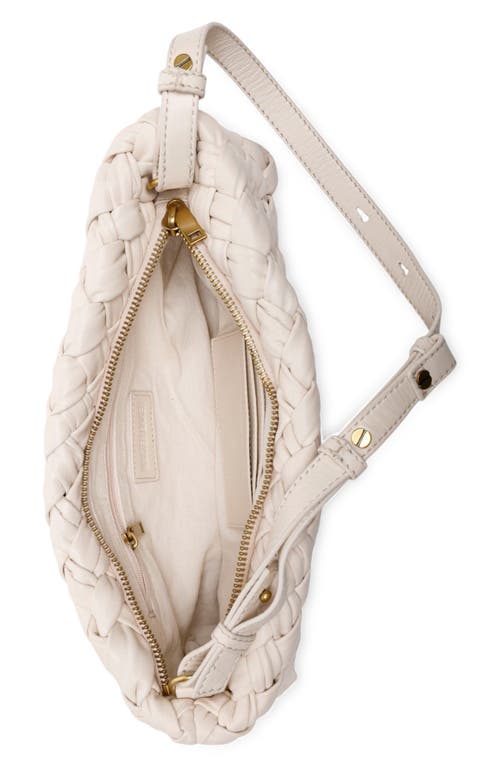 Walter Baker Whitley Woven Leather Clutch In Oyster