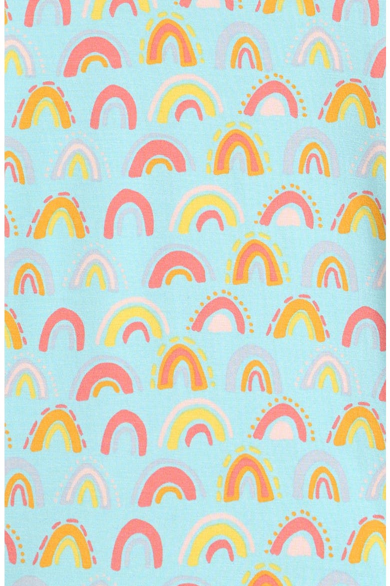Kids' Print Fitted Two-Piece Pajamas, Alternate, color, RAINBOW DOODLES