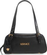 Versace Small Logo East/West Leather Shoulder Bag