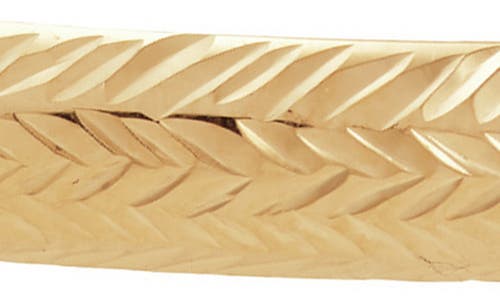 Frankie & Zoe 14k Gold Chevron Textured Bangle Bracelet In Yellow Gold