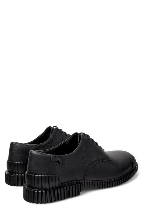 Camper Pix Plain Toe Derby In Black