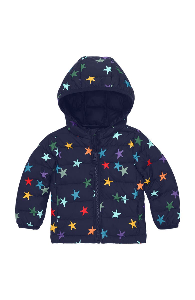 Primary Baby Lightweight Puffer Jacket In Rainbow Confetti Stars, Alternate, color, 