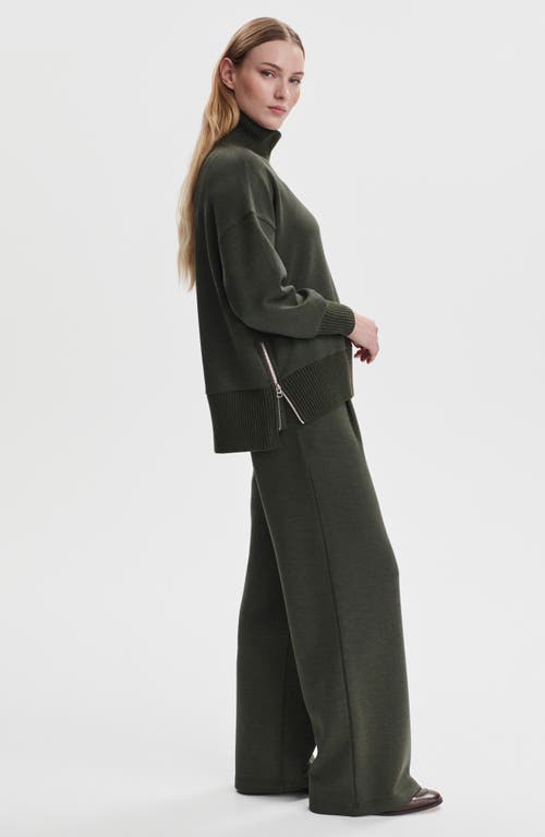 Varley Barker Turtleneck Sweatshirt In Green