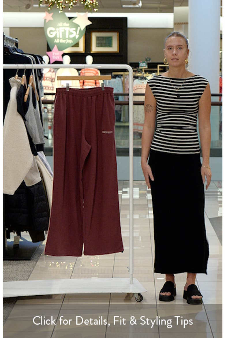 Harri Cotton Fleece Wide Leg Sweatpants (Women) | Nordstrom