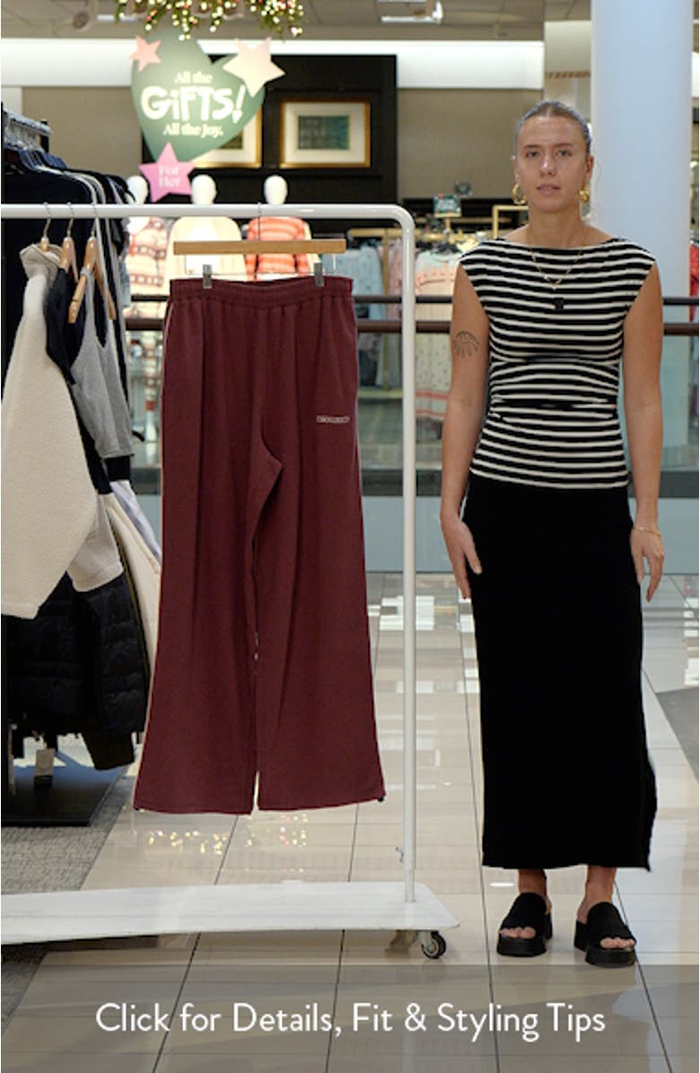 Harri Cotton Fleece Wide Leg Sweatpants, sales video thumbnail