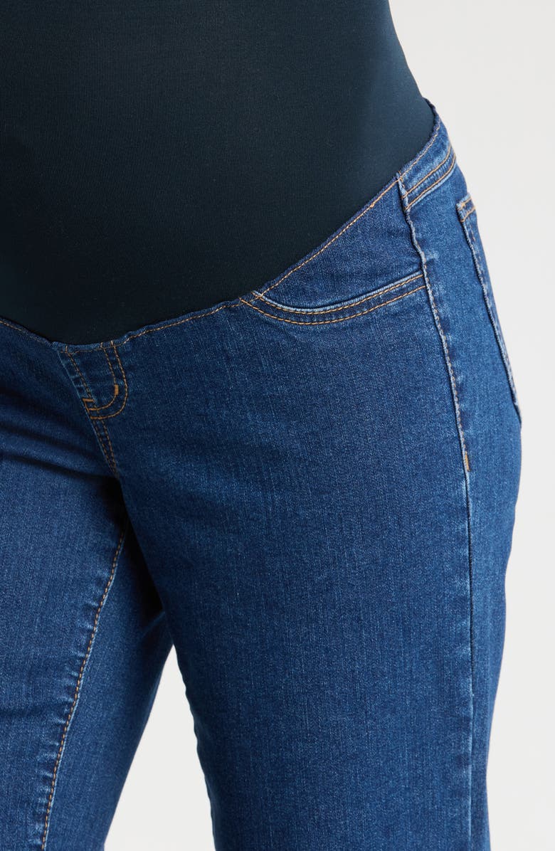 1822 Denim Over the Bump Cuffed Straight Leg Maternity Jeans, Alternate, color, Levi