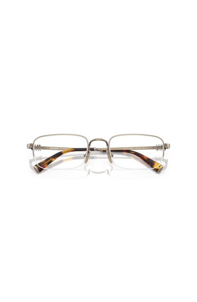 Miu Miu 51mm Rectangle optical glasses, Alternate, color, Gold