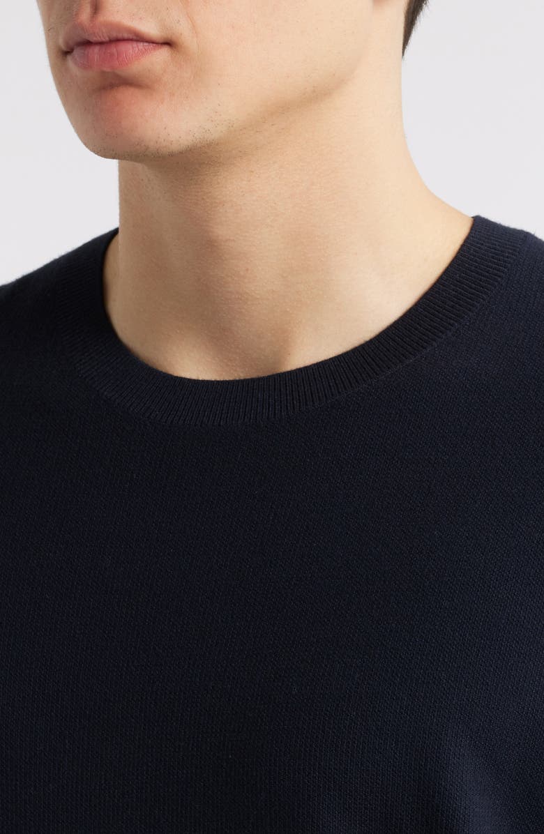 Theory Textured Crewneck Sweater, Alternate, color, Baltic