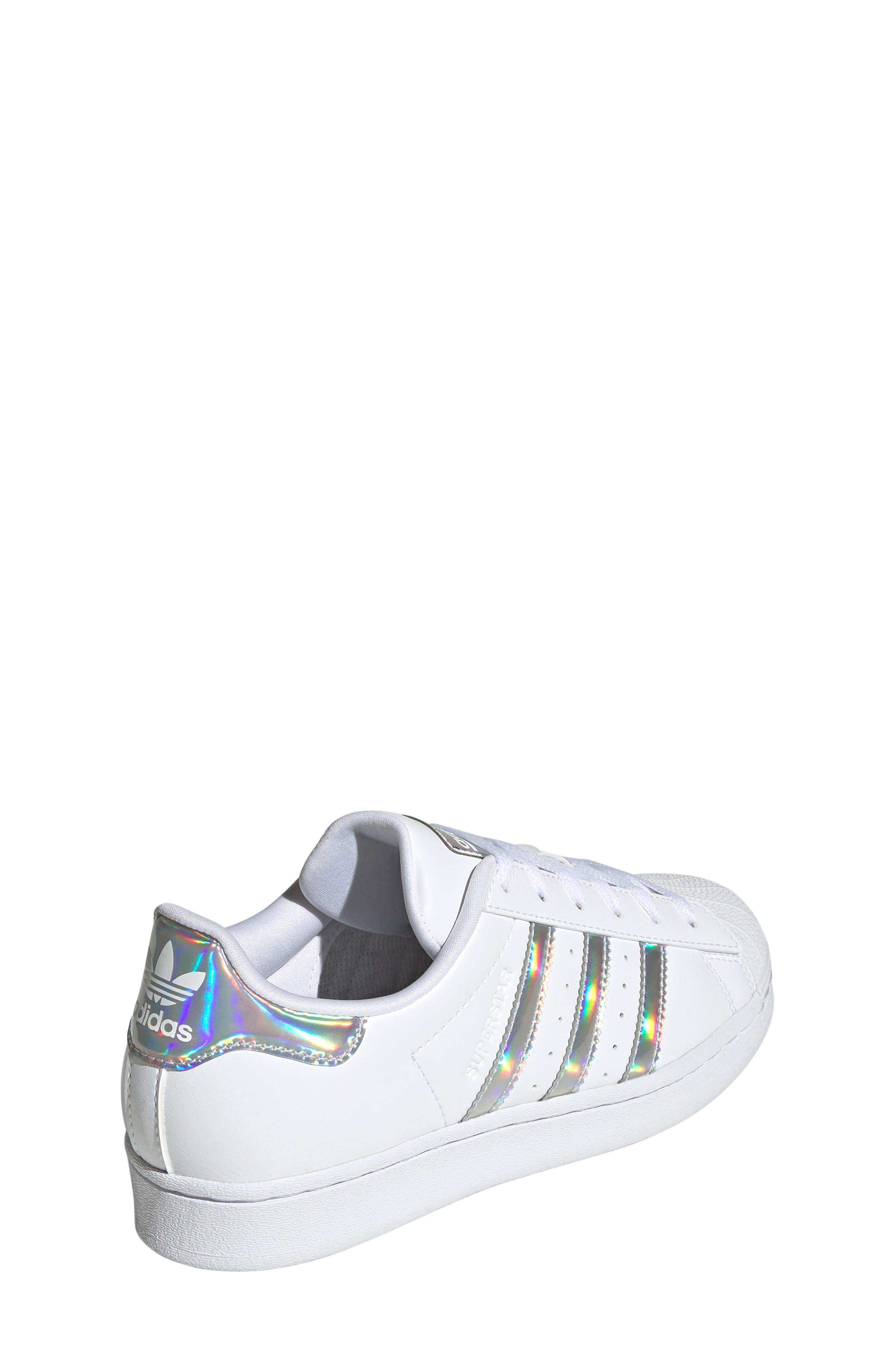 adidas Kids' Superstar Sneaker, Alternate, color, White/ Silver Dawn