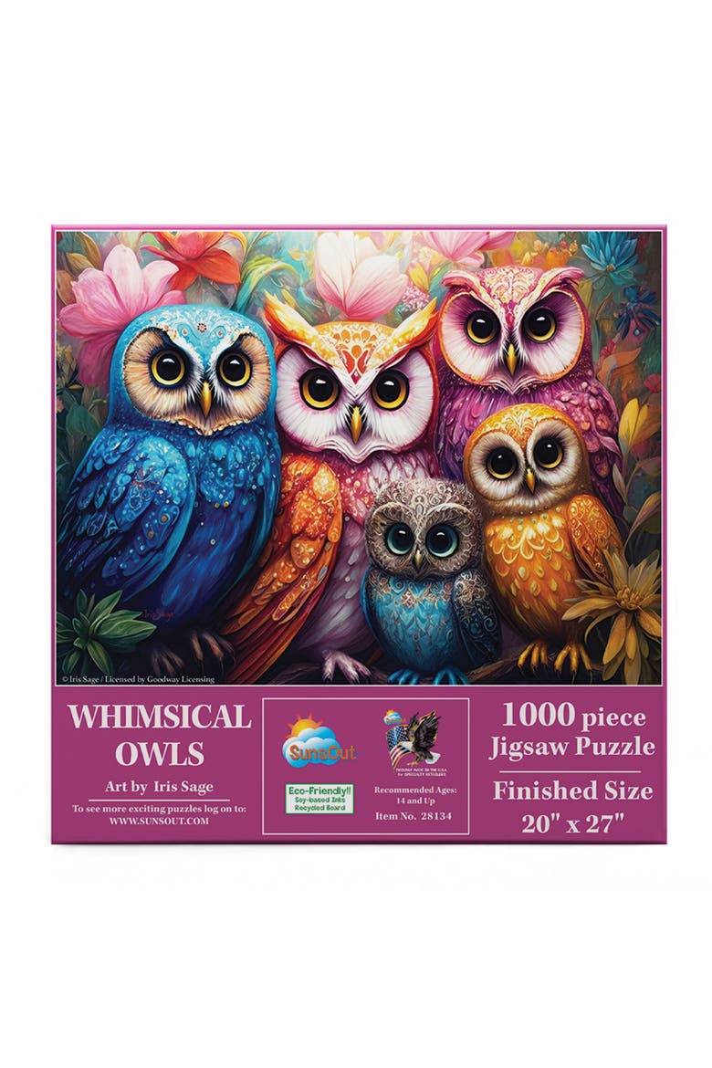Whimsical Owls 1000 piece Jigsaw Puzzle for Adults, Alternate, color, Multicolor