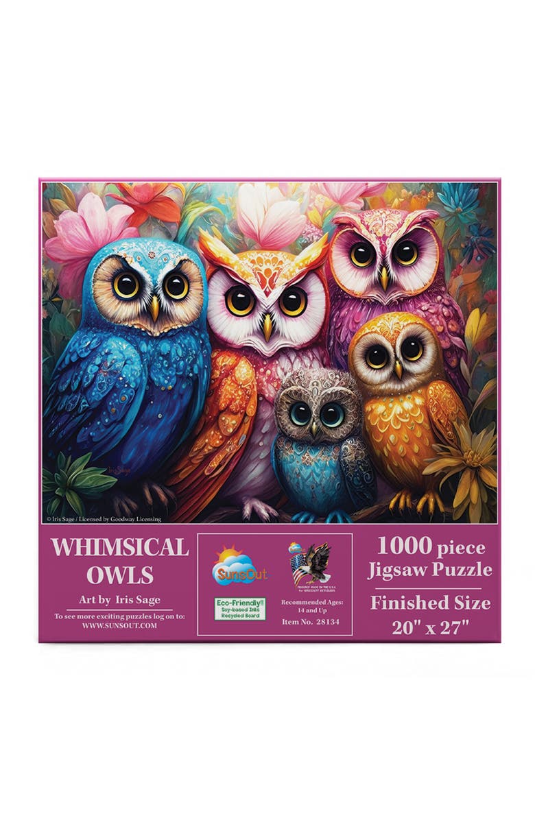 Sunsout Whimsical Owls 1000 piece Jigsaw Puzzle for Adults, Alternate, color, Multicolor