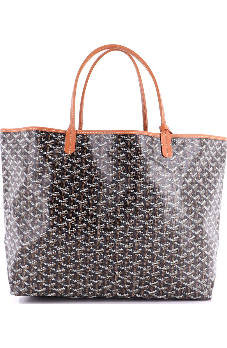 Pre-Owned Goyard Saint Louis Tote Coated Canvas GM, Main, color, Brown