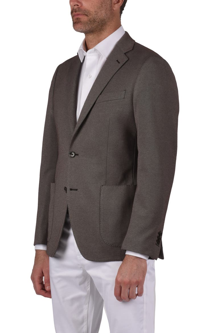 Textured Cotton Blend Sport Coat, Alternate, color, BROWN