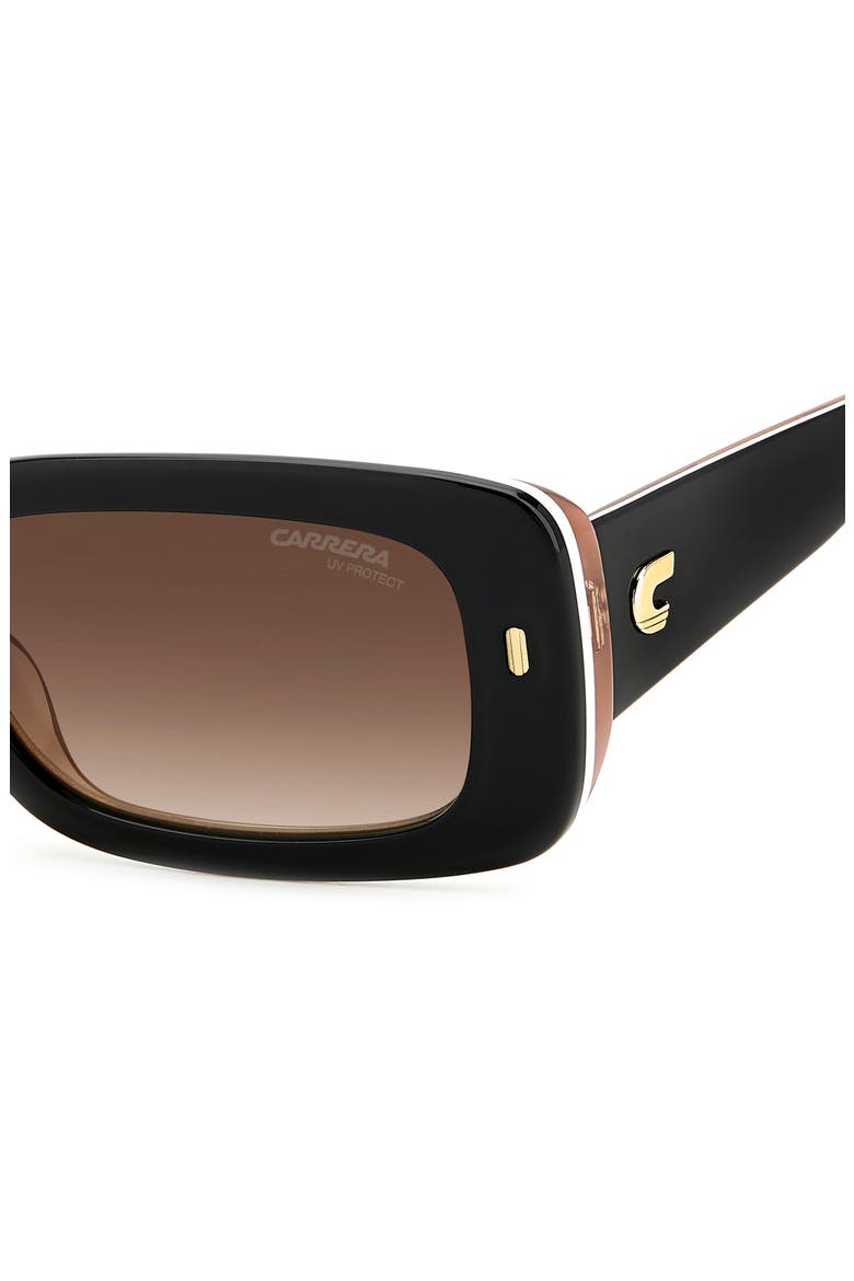 53mm Gradient Rectangular Sunglasses, Alternate, color, BLACK BEIGE/ BROWN GRADIENT