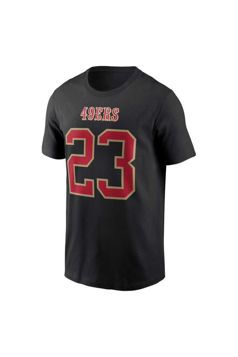 Men's Nike Christian McCaffrey Black San Francisco 49ers Carbon Name & Number T-Shirt, Alternate, color, Black