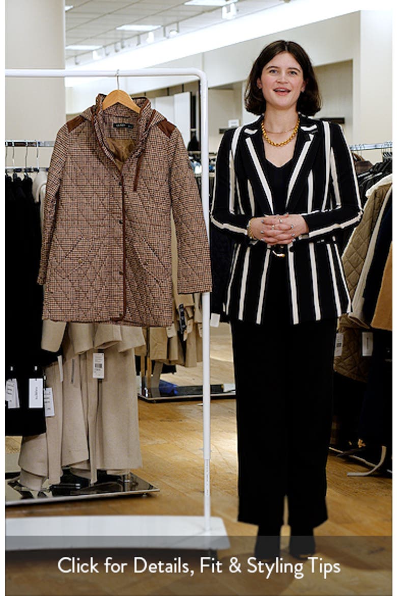 Houndstooth Check Quilted Jacket video