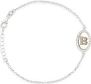 MESHMERISE Diamond Initial Disc Bracelet