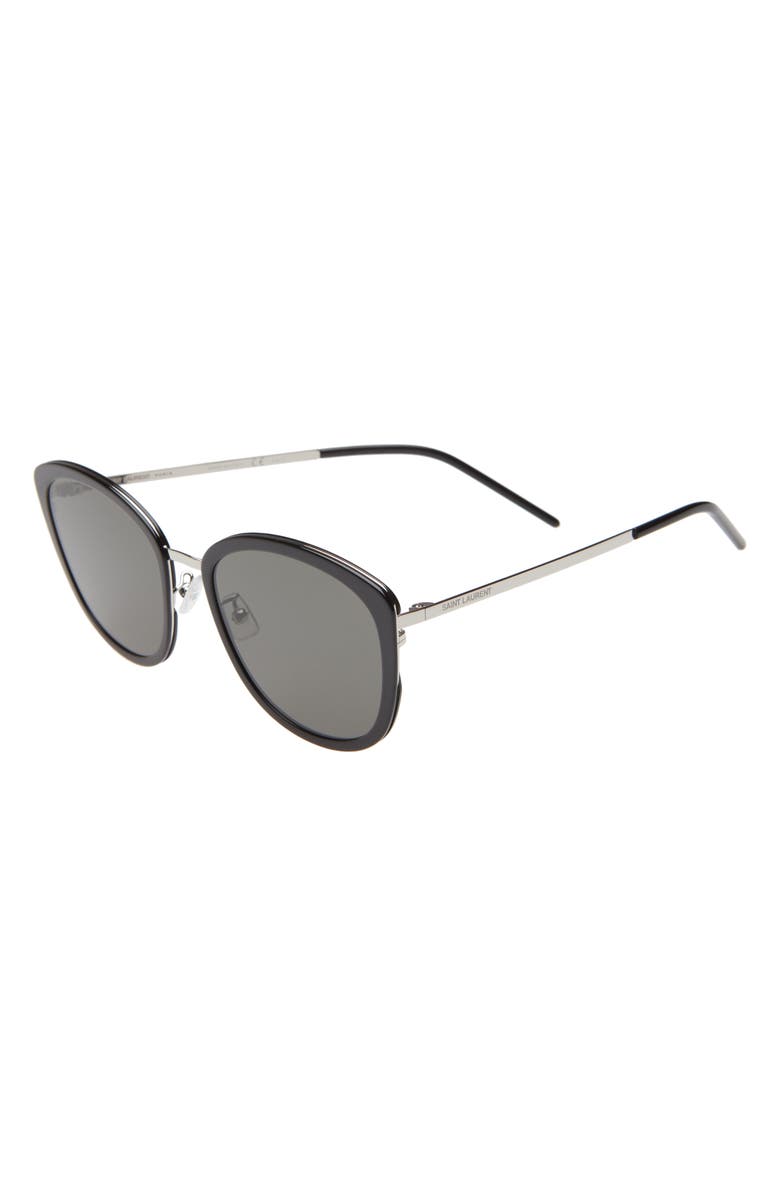 Saint Laurent 56mm Round Sunglasses, Alternate, color, 