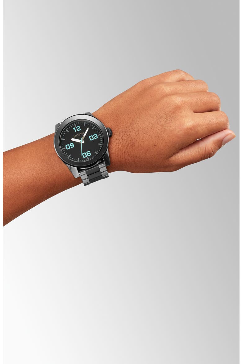 The Corporal Bracelet Watch, 48mm, Alternate, color, SILVER / GUNMETAL