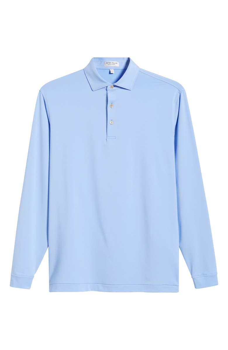 Peter Millar Holden Solid Long Sleeve Performance Polo, Main, color, 