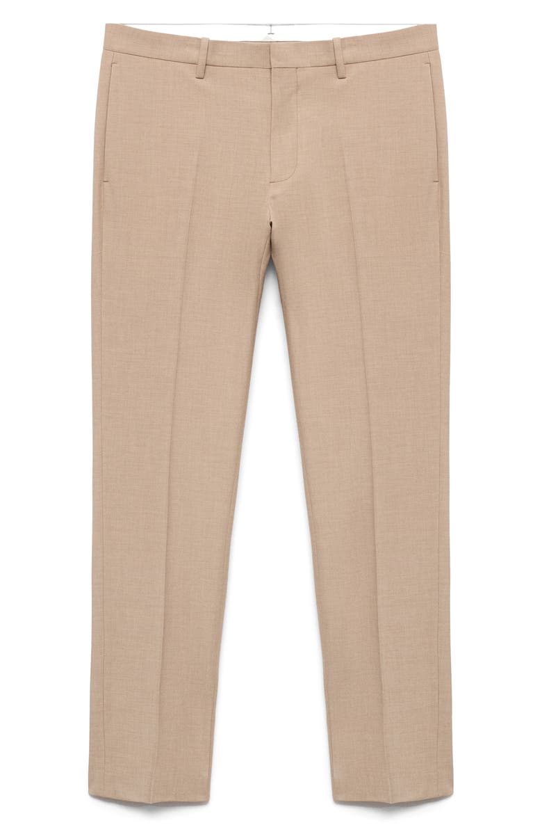 MANGO Paris Slim Fit Suit Pants, Alternate, color, Beige