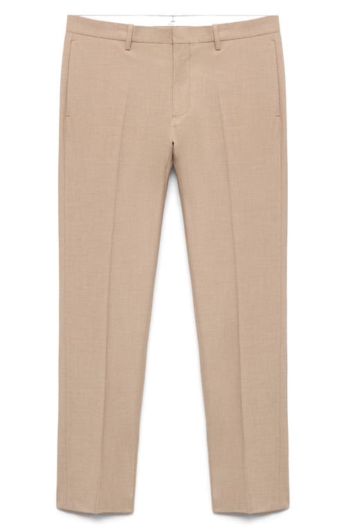 Mango Paris Slim Fit Suit Pants In Brown