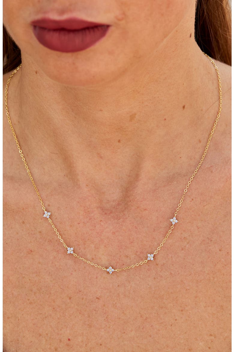 Crystal Station Necklace, Alternate, color, GOLD