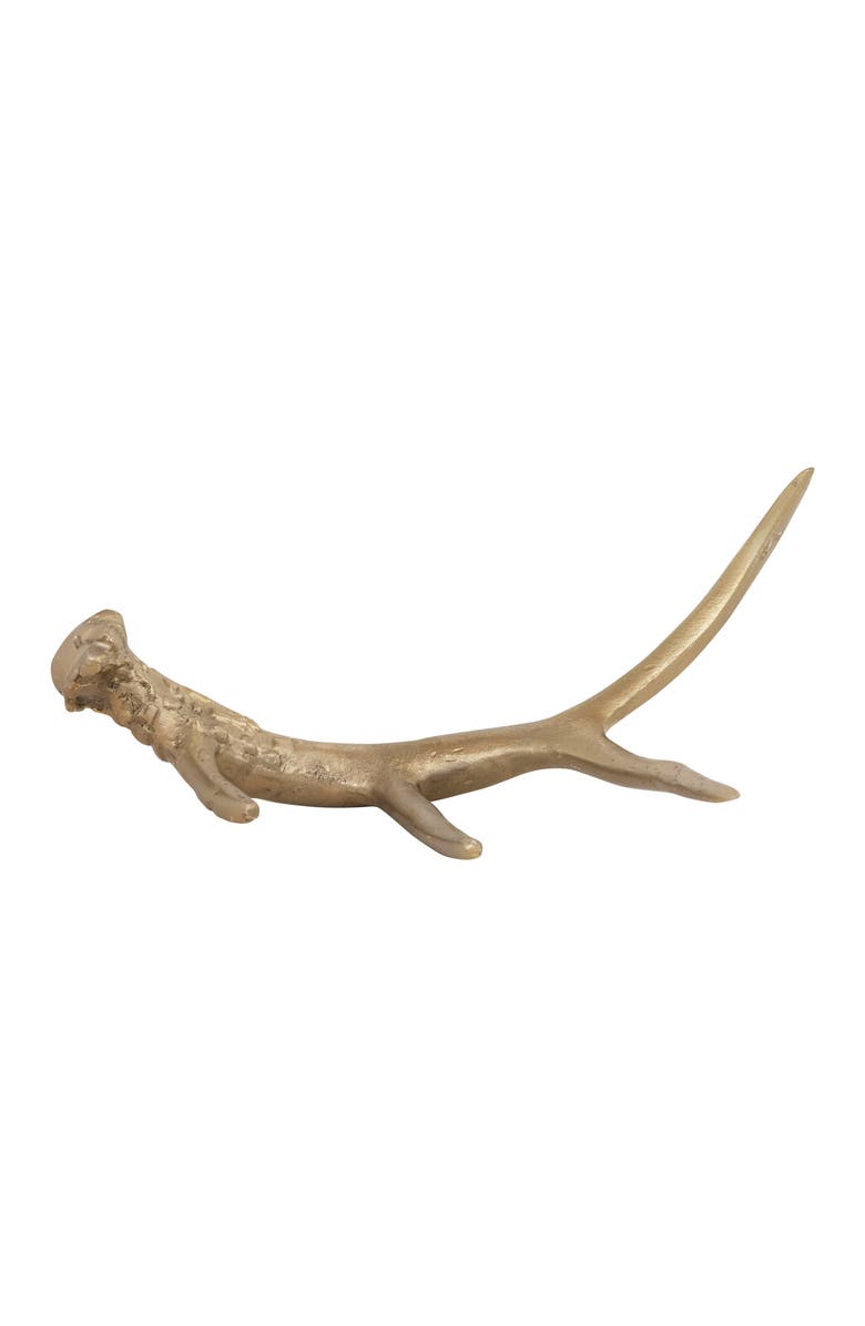 Storied Home Aluminum Antler Décor, Gold Finish, Main, color, Gold