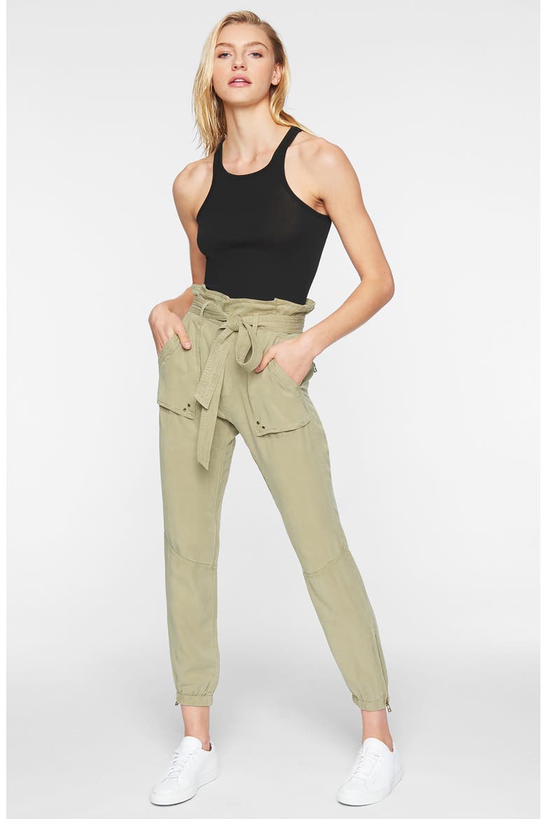 Paperbag Waist Pants, Alternate, color, WHEAT