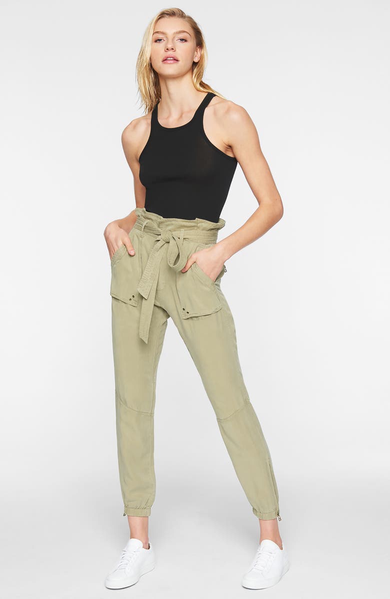 Pam & Gela Paperbag Waist Pants, Alternate, color, 