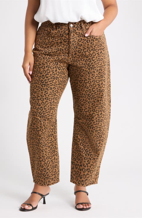 Bna Mid Rise Wide Leg Barrel Pants